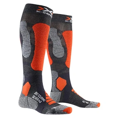 Abbildung von X Socks Bionic Ski Touring Silver 4.0 Socken, G053 Anthracite Melange/Orange Fluo, 35 38