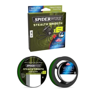 Abbildung von SpiderWire Stealth Smooth 8 and Berkley FC Duo Spool 0,13mm &amp; 0,40mm Geflochtene Schnur
