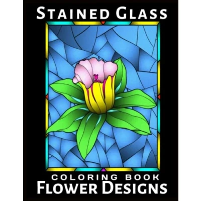 Abbildung von Stained Glass Coloring Book Flower Designs: for Adults