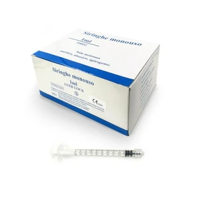 Abbildung von Einwegspritzen 1 ml (100 Stück), steril, ungiftig, latexfrei, Luer Lock Kegel