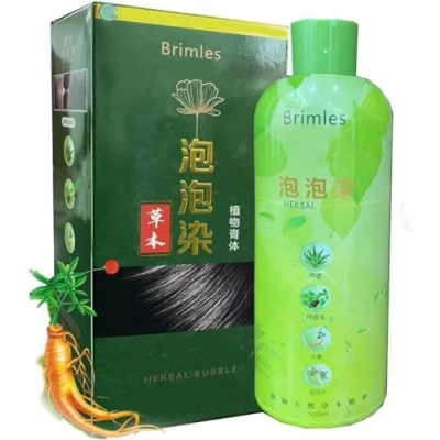 Abbildung von Brimless Shampoo,Brimless Herbal Shampoo,Plant Bubble Hair Dye Shampoo,Bubble Shampoo for Gray (Claret)
