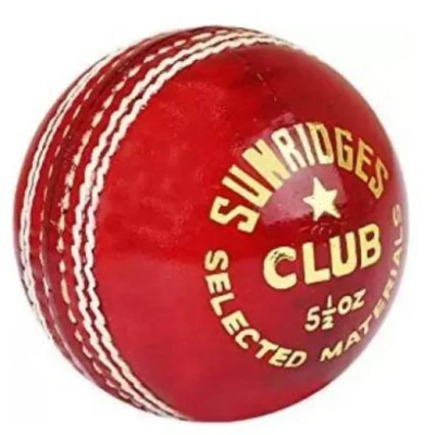 Abbildung von SS Club Cricket Ball (Rot) Wasserfester Lederball Geeignet für Trainingsspiel