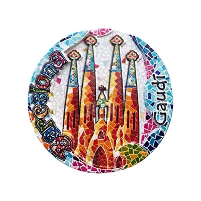 Abbildung von 3D Barcelona Spanien Kühlschrank Kühlschrankmagnet Tourist Souvenirs Handgemachte Harz Handwerk Magnetische Aufkleber Home Küche Dekoration Reise Geschenk