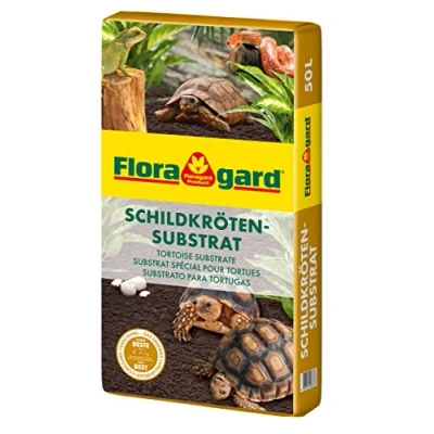 Abbildung von Floragard Schildkrötensubstrat 50l natürliche Einstreu ohne Dünger für Landschildkröten u. andere Reptilien Frühbeet, Überwinterung und Terrarien