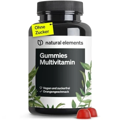 Abbildung von Gummies Multivitamin 120 fruchtige Gummibärchen natürliches Aroma mit 12 Vitaminen und Mineralstoffen (Vitamin C, D3, Biotin, Folsäure, Zink &amp; mehr) in Deutschland produziert laborgeprüft St