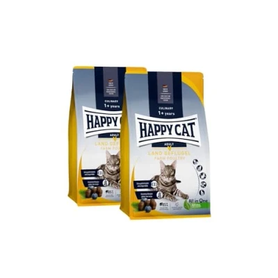 Abbildung von Happy Cat Culinary Adult Land Geflügel M Trockenfutter für ausgewachsene Katzen &amp; Kater 2x4 kg