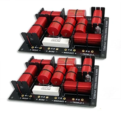 Abbildung von 2 x 3 Wege Frequenzweiche Qualität Filter für Lautsprecher 400W