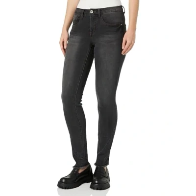 Abbildung von Cream Damen Women&#039;s Jeans Skinny Shape Fit Full Length Midrise Waist Regular Waistband Jeans, Black Wash,