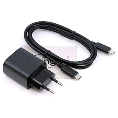 Abbildung von USB C Ladegerät 20W passend für Xiaomi Mi 10 Lite 5G, 9T, 9 SE, Lite, A3, Poco M3 (Pro), Redmi 8A 8, Note 9T 9S 8T 8 (2021) Pro 1m Ladekabel mit mungoo Displayputztuch