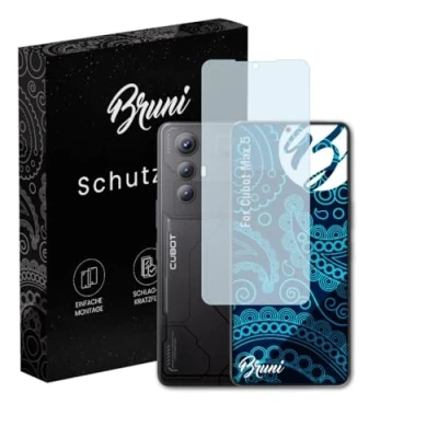 Abbildung von Bruni Schutzfolie kompatibel mit Cubot Max 5 Folie, glasklare Displayschutzfolie (2X)