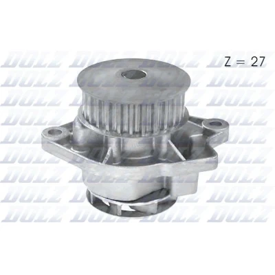 Abbildung von DOLZ A189 Wasserpumpe 27 mit Riemenscheibe VOLKSWAGEN: Lupo / 3L, Polo III Schrägheck, Caddy 2 Kastenwagen, SEAT: Ibiza 2, Cordoba I Limousine