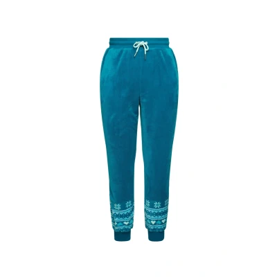 Abbildung von Ulla Popken Alpine Stripe Motif Stoffhose, Damen, Größe: 46/48, Sapphire
