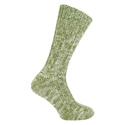 Abbildung von Sock Snob 1 Paar Herren 100 Wollsocken Gestrickt Warm Schafswolle Wolle Socken (Grün, 39 45)