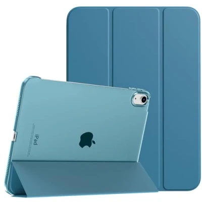 Abbildung von TiMOVO Hülle Kompatibel mit iPad 10 Generation 10,9 Zoll 2022, 10. Schlank Smart Case Cover, Auto Schlaf/Aufwach Schutzhülle Transluzent Hart PC Rückhülle, Pfauenblaugrün