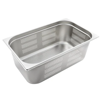 Abbildung von GN Behälter 1/1 mit Lochung 150 mm Höhe Edelstahl, Gastronormbehälter