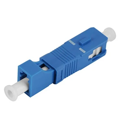 Abbildung von Oumefar Glasfaseradapter SC Stecker auf LC Buchse Hybrid Glasfaserkonverter für Netzwerk und optische Kommunikation
