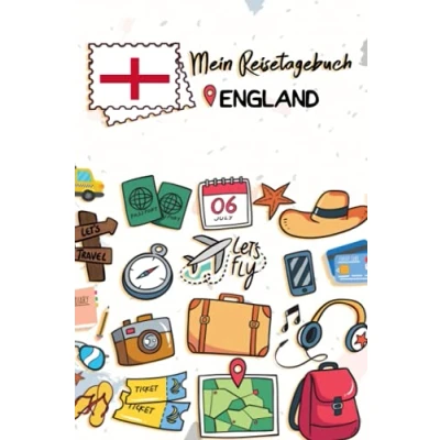 Abbildung von Mein Reisetagebuch England: Kinder Reise Journal Aktivitätsbuch zum Ausfüllen, Malen und Einkleben Urlaubstagebuch Selberschreiben für Mädchen Jungen