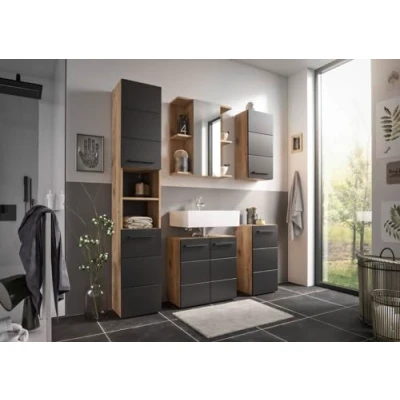 Abbildung von moebel dich auf Badmöbel Set Vail, (Set 1, 5 St., Hochschrank, Spiegelschrank, Wbu, Hängeschrank, Kommode)