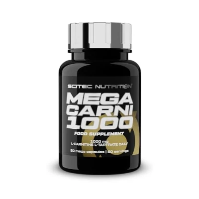 Abbildung von Scitec Nutrition Mega Carni 1000 mg L Carnitin Tartrat pro Portion Hochdosierte Formel Koffeinfrei, 60 Kapseln