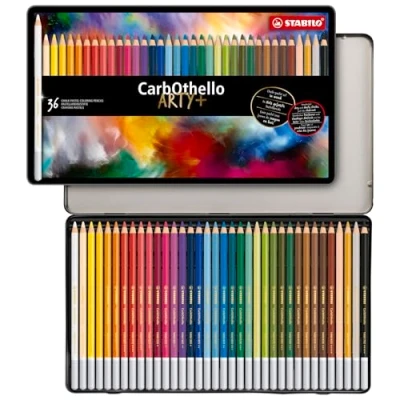 Abbildung von Pastellkreidestift STABILO CarbOthello ARTY+ 36er Metalletui mit 36 verschiedenen Farben