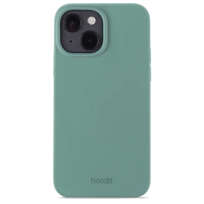 Abbildung von Apple iPhone 14 Hülle Silikon Holdit Hard Case/Backcover Handyhülle Grün