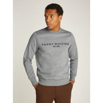 Abbildung von Tommy Hilfiger LOGO Sweatshirt, Herren, Größe: Medium, Medium grey heather