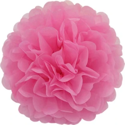 Abbildung von Creativery 1 Papier Pompon 20cm (rosa 148) // Pompom Bommel Kugel Seidenpapier Blumen Deko Hängedeko Raumdeko