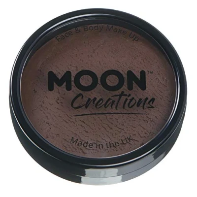 Abbildung von Moon Creations Pro Gesichts und Körper Make up, professionelle Farbfarben Kuchentöpfe für Gesichtsfarbe, Kostüme, Feste, Halloween Kinder, Erwachsene (Dunkelbraun, 36 g)