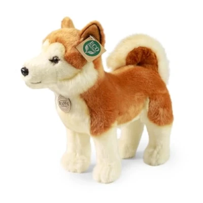 Abbildung von Teddys Rothenburg Kuscheltier Hund Akita Inu stehend braun 30 cm