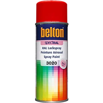 Abbildung von belton spectRAL Lackspray RAL 3020 verkehrsrot, glänzend, 400 ml Profi Qualität