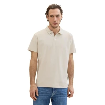 Abbildung von TOM Tailor MIT Struktur Poloshirt, Herren, Größe: XL, Light cashew beige