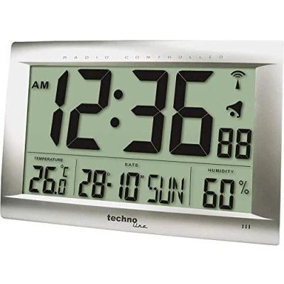 Abbildung von technoline Funkwanduhr WS 8009 (mit Jumbo LCD Anzeige)