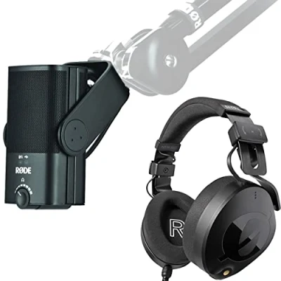 Abbildung von Rode NT USB Mini Kondensator Mikrofon + NTH 100 Studio Kopfhörer keepdrum Mikrofasertuch