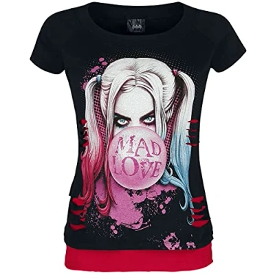 Abbildung von DC Comics Damen F711 Tops Short Sleeve T Shirt, Black, M