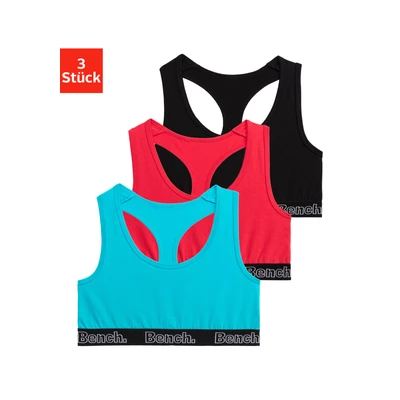 Abbildung von Bench 3 PACK Bustier für Kinder, Größe: 134/140, Blue/pink/black