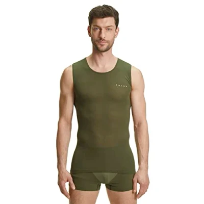 Abbildung von FALKE Herren Baselayer Shirt Ultralight Cool M S/L SH Funktionsmaterial schnelltrocknend 1 Stück, Grün (Herb 7754),