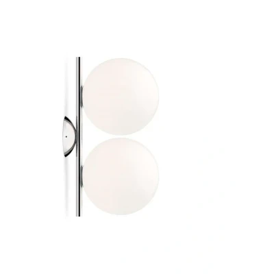 Abbildung von FLOS IC C/W1 Double Wandleuchte chrom Ø 20 cm