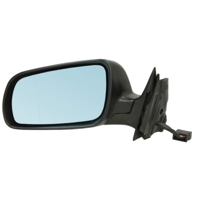 Abbildung von Außenspiegel Tyc 302 0012 links für elektr.Spiegelverstellung, asphärisch, blau getönt, beheizbar, großes Spiegelgehäuse AUDI: A4 B5 Limousine