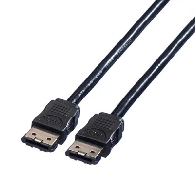 Abbildung von ROLINE Externes Festplattenkabel, eSATA 6.0 Gbit/s, 0,5 m Schwarz