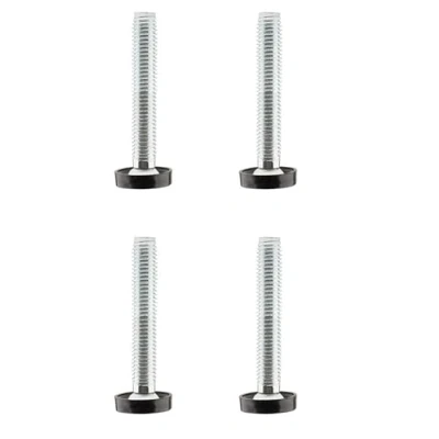 Abbildung von cyclingcolors 4X Rändelschrauben M10 x 80mm Verstellschraube Möbelfüße Regulierschraube Justierschraube Verstellfüße Kunststoff Stahl Schraube Möbel