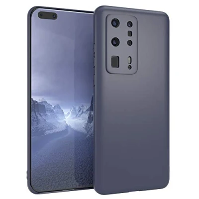 Abbildung von EAZY CASE Handyhülle Silikon mit Kameraschutz kompatibel Huawei P40 Pro Plus in Navy Blau, Ultra dünn, Slimcover, Silikonhülle, Hülle, Softcase, Backcover