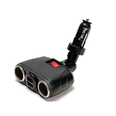 Abbildung von All Ride KFZ USB Adapter Adapter, Auto 2 fach Steckdosen Verteiler