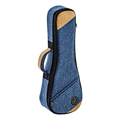 Abbildung von Ortega Guitars Ukulele Soft Case Tasche für Soprano Höhe 55 cm Breite 19 Baumwolle / Leinen, Blau (OSOCAUK SO OC)