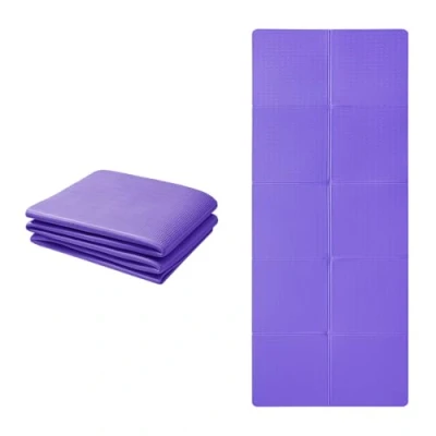 Abbildung von Good Nite Klappbare Yogamatte rutschfest Tragbare Fitnessmatte Faltbar Leicht Gymnastikmatte Pilates Sport Reiseyogamatte 183 x 61 0.6 cm (Lila)