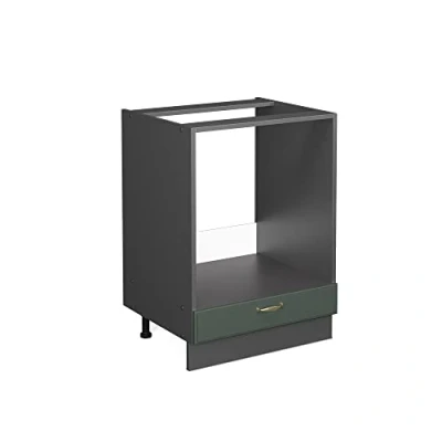 Abbildung von Vicco Herdumbauschrank Fame Line, Grün Gold Landhaus/Anthrazit, 60 cm ohne Arbeitsplatte