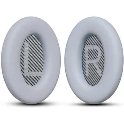 Abbildung von Ohrpolster für Bose QuietComfort 35 QC35 &amp; ii, QC25, QC15, QC2 / Ae2, Ae2i, Ae2w SoundTrue SoundLink Around Ear II Kopfhörer Ersatzpolster (QC35 Silber)
