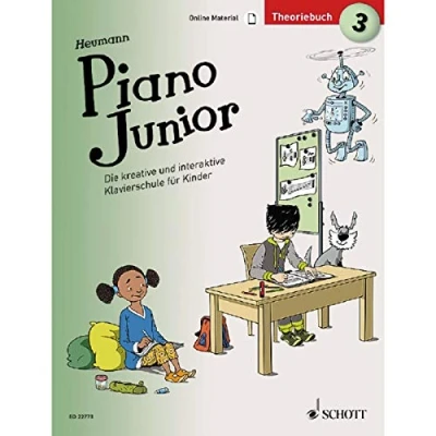 Abbildung von Piano Junior: Theoriebuch 3: Die kreative und interaktive Klavierschule für Kinder. Band 3. Klavier. (Piano Junior deutsche Ausgabe, 3)