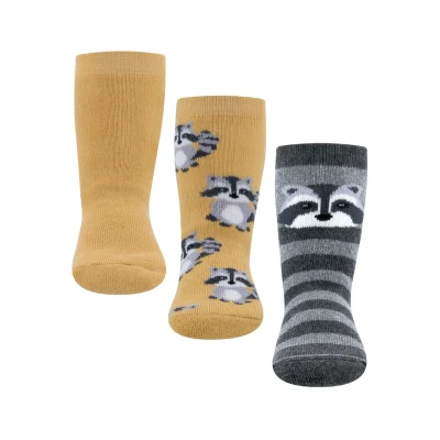 Abbildung von EWERS 3er Pack Waschbär Stoppersocken SoftStep, Socken mit Antirutschsohle für Jungen und Mädchen, Anti Rutsch Gummisohle, MADE IN GERMANY, 3 Paar rutschfeste Kindersocken, Größe 23 24