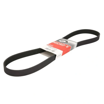 Abbildung von GATES 7PK1243 Keilrippenriemen 1243 7 Polyester, EPDM (Ethylen Propylen Dien Kautschuk) RoadMax Value Line ALFA ROMEO: 164, LANCIA: Thema Limousine