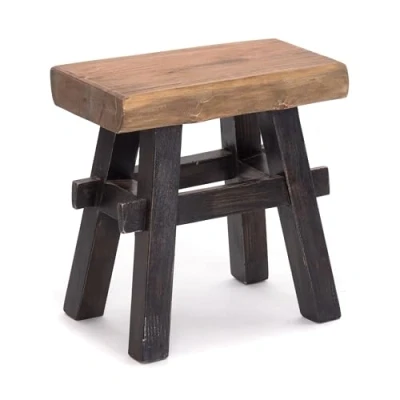 Abbildung von DESIGN DELIGHTS HOCKER HOLZ &quot;VINTAGE 40&quot;, Hartholz, 43x45 cm (HxB), Sitzhocker, Far